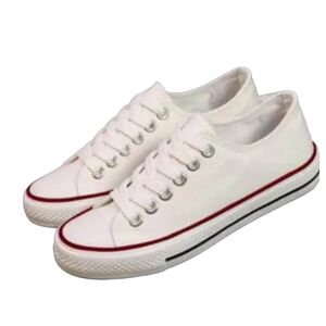 Yuanbo‎ sneakers Youth Size 6.5 White Sporty Skateboarding Canvas Casual School